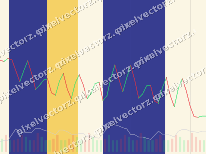 Glowing neon chart background in blue and amber