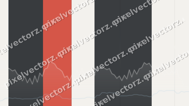 Glowing neon chart background in blue and red