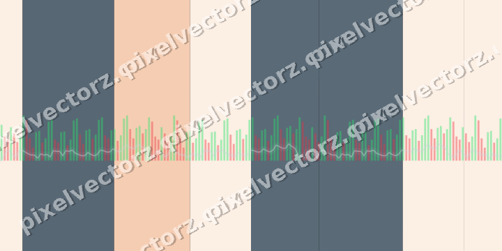 Glowing neon chart background in blue and orange