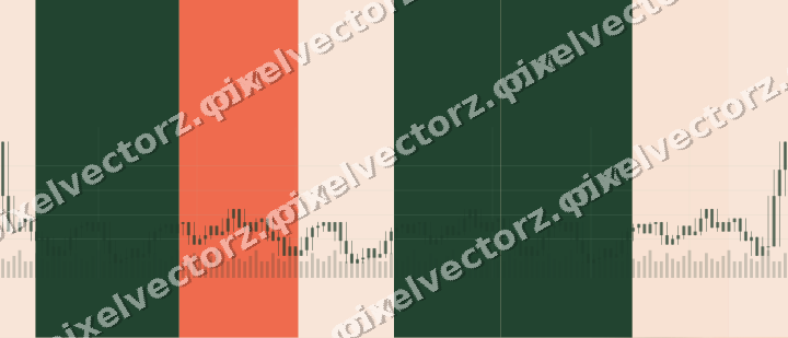 Soft pastel chart background in dark green and red