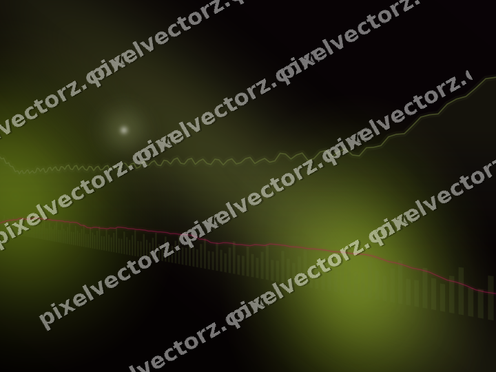 Glowing neon chart background in lime and pink
