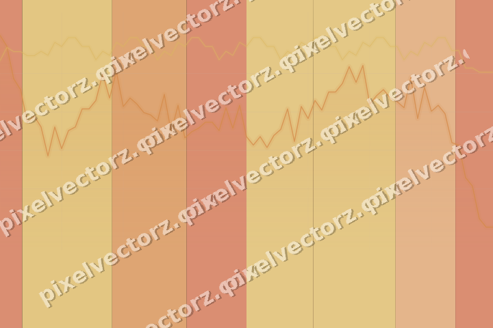 Glowing neon chart background in orange and amber