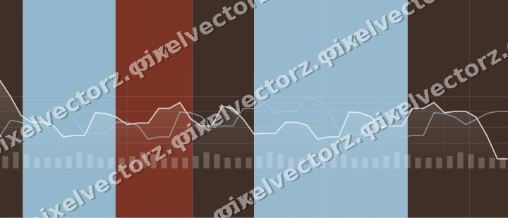 Soft pastel chart background in cyan and red