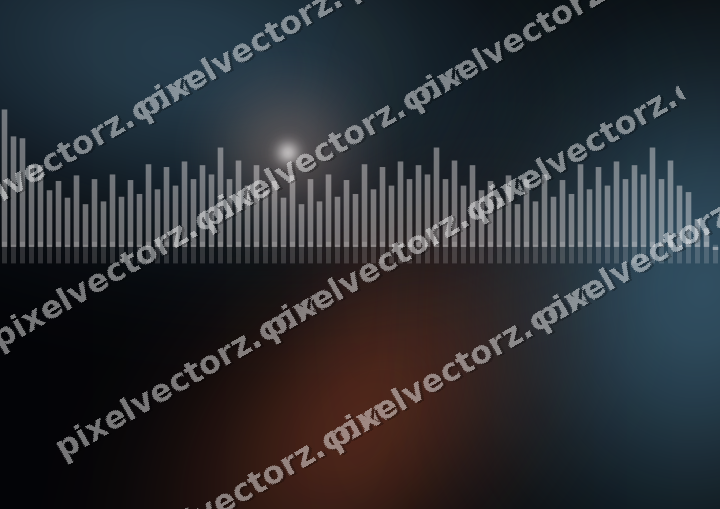 Glowing neon chart background in orange and cyan