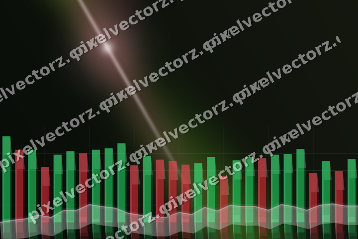 Glowing neon chart background in pink and lime