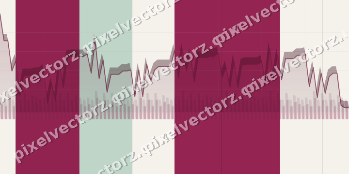Glowing neon chart background in pink and green
