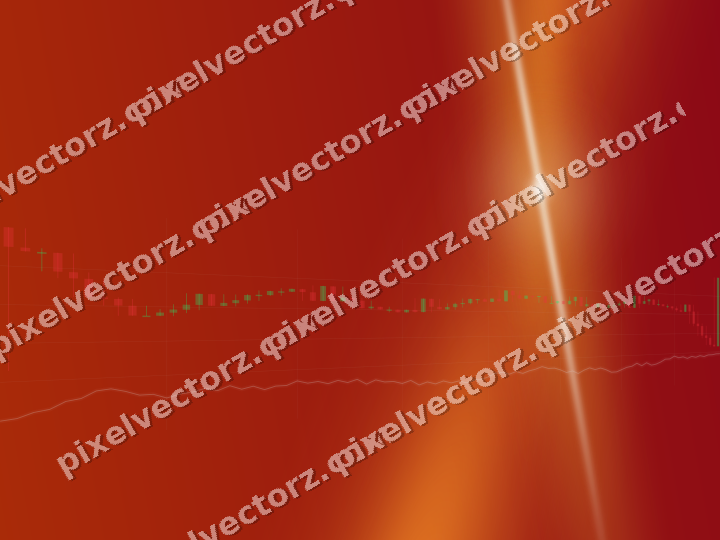 Glowing neon chart background in orange and amber
