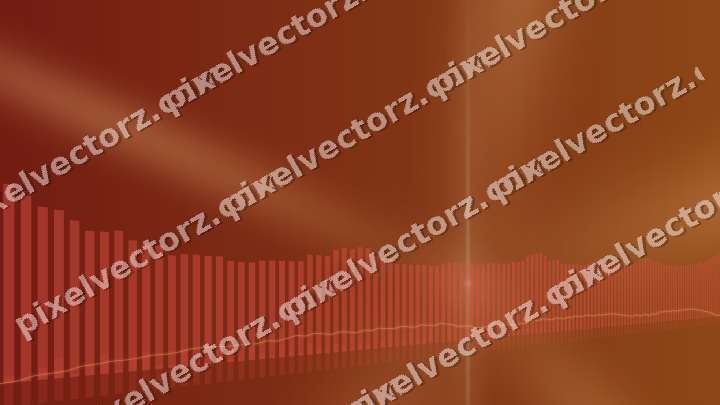 Glowing neon chart background in red and orange