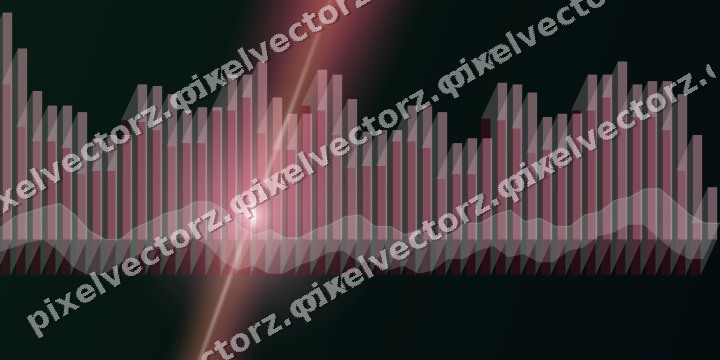 Glowing neon chart background in pink and amber