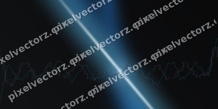 Glowing neon chart background in blue and teal