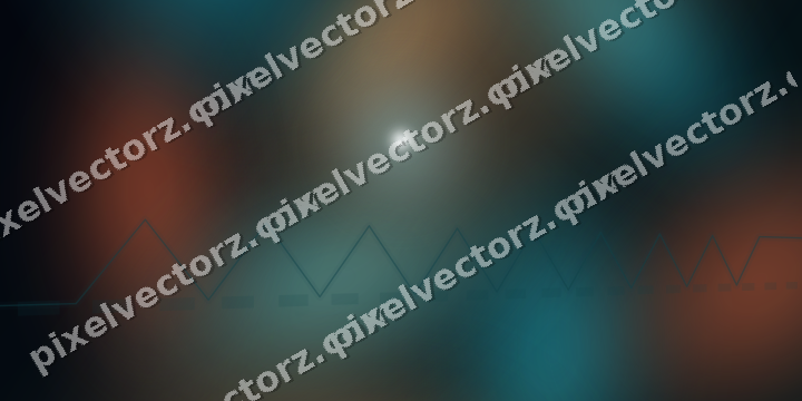 Glowing neon chart background in teal and orange
