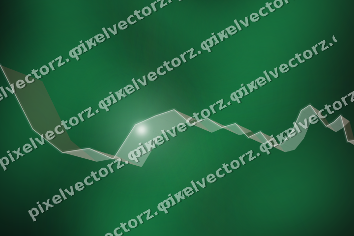 Glowing neon chart background in green and red