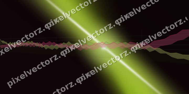Glowing neon chart background in lime and pink