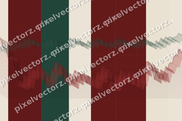 Soft pastel chart background in dark red and dark green