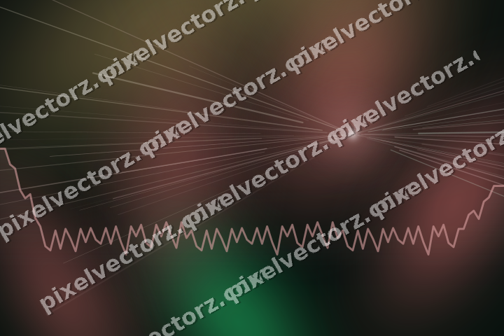 Glowing neon chart background in red and green
