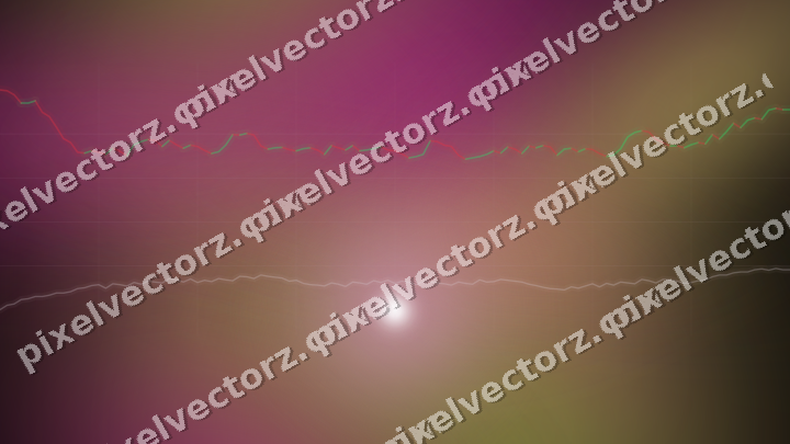 Glowing neon chart background in magenta and lime