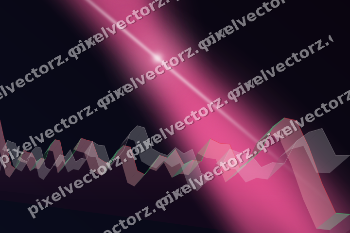 Glowing neon chart background in pink and blue