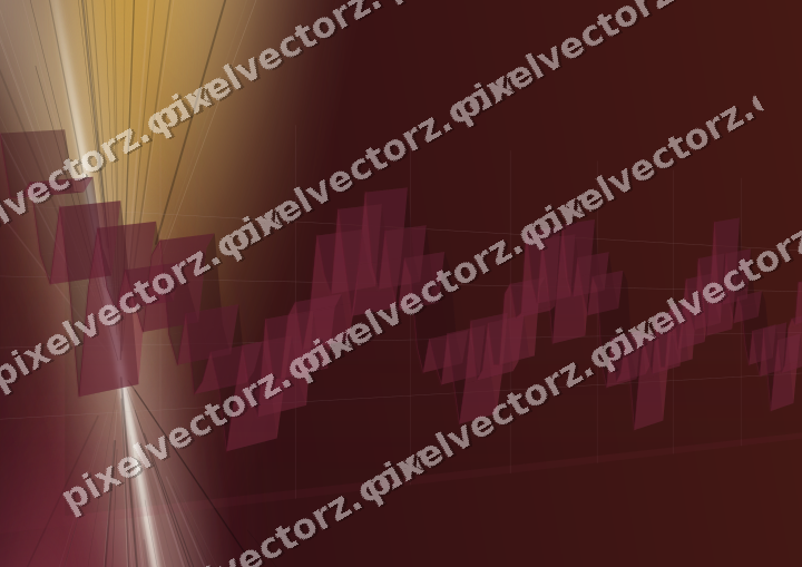 Glowing neon chart background in dark pink and amber