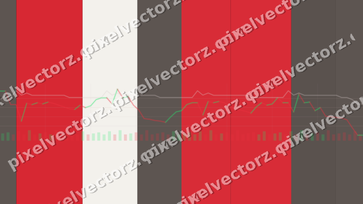 Glowing neon chart background in red and amber