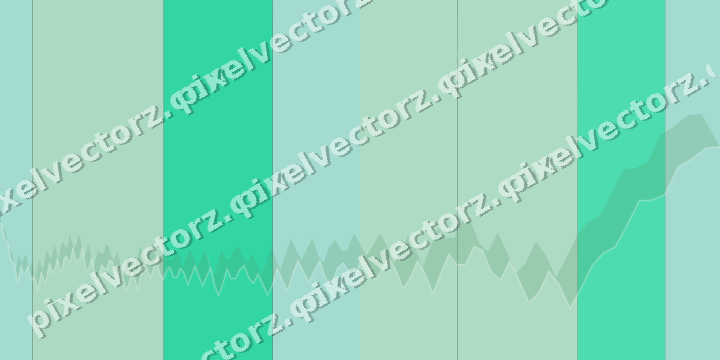 Glowing neon chart background in green and teal
