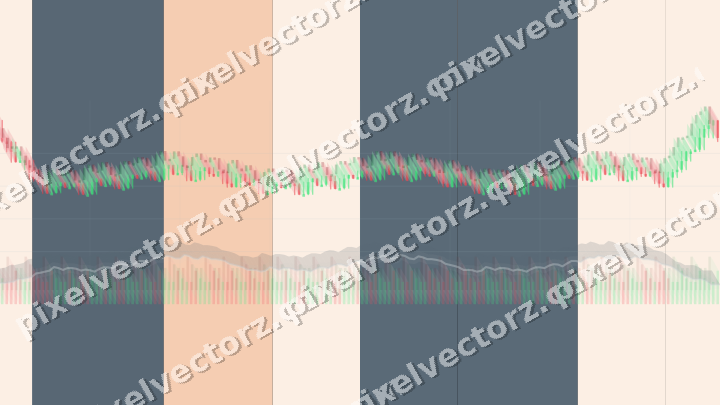Glowing neon chart background in blue and orange