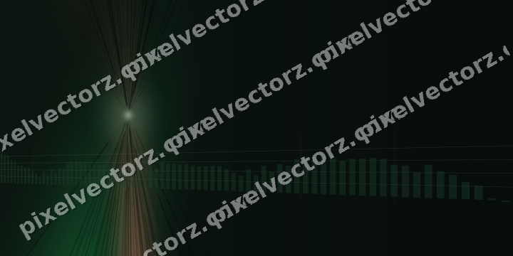 Glowing neon chart background in green and red
