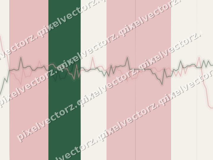Glowing neon chart background in red and green