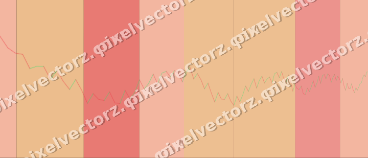 Glowing neon chart background in red and orange