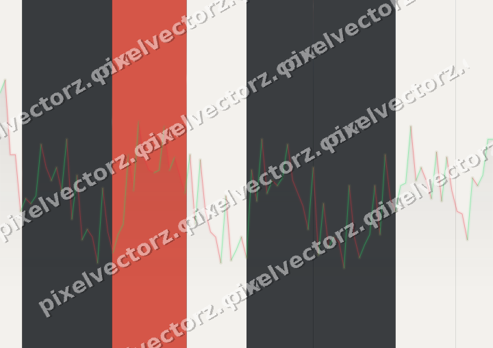 Glowing neon chart background in blue and red