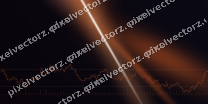 Leuchtender Neon Diagramm Hintergrund in Orange und Blau