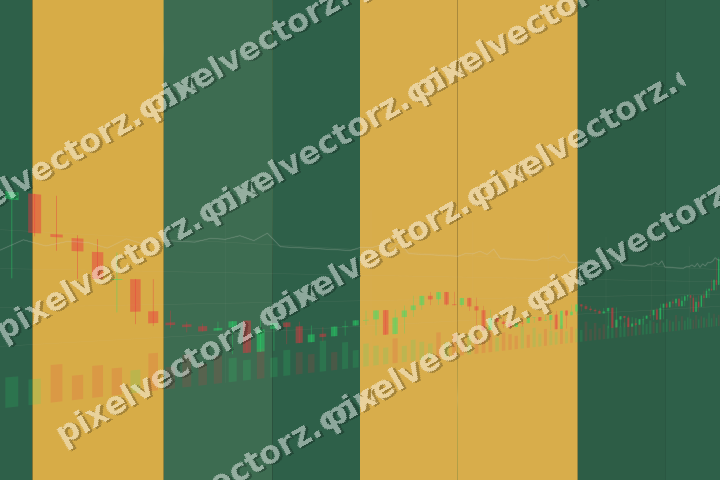 Glowing neon chart background in amber and green
