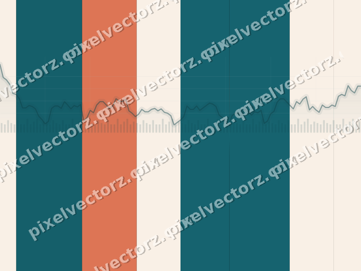 Glowing neon chart background in teal and orange