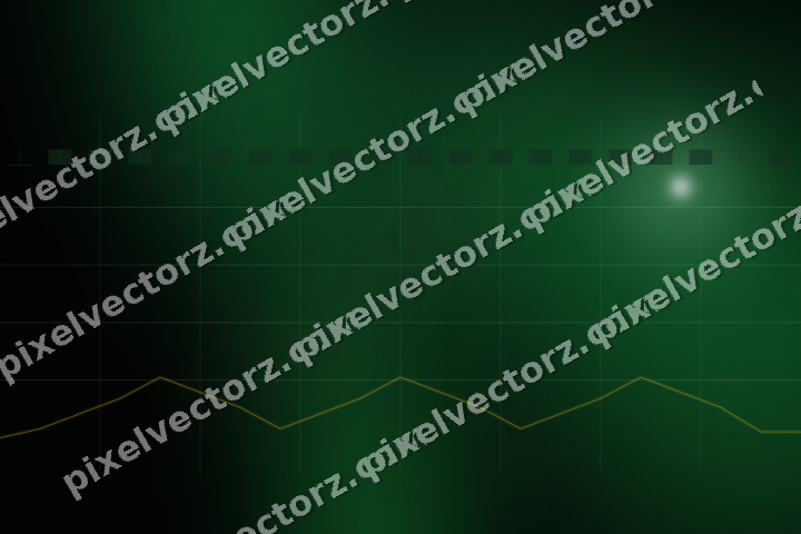 Glowing neon chart background in green and amber