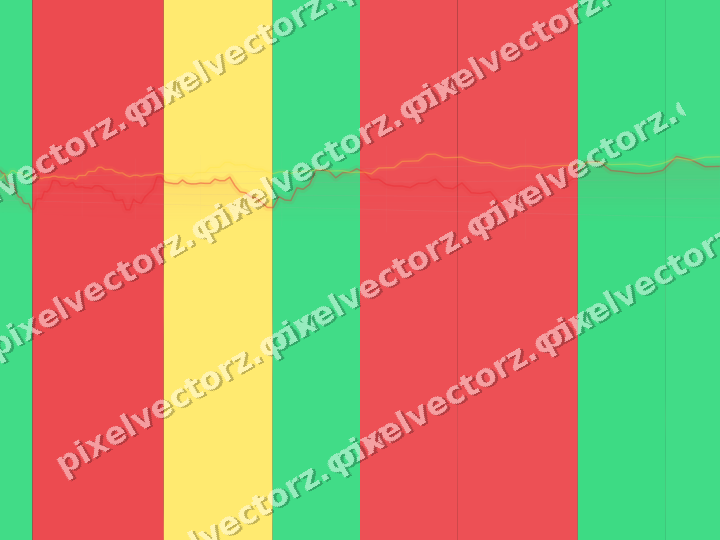 Glowing neon chart background in red and orange