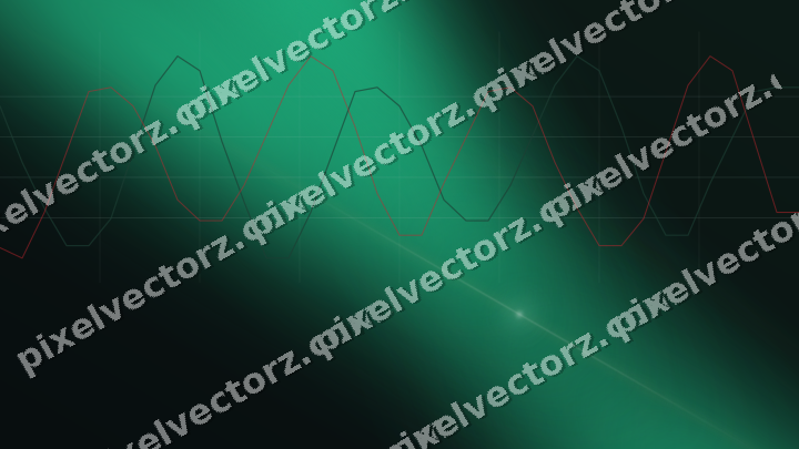 Glowing neon chart background in green and red