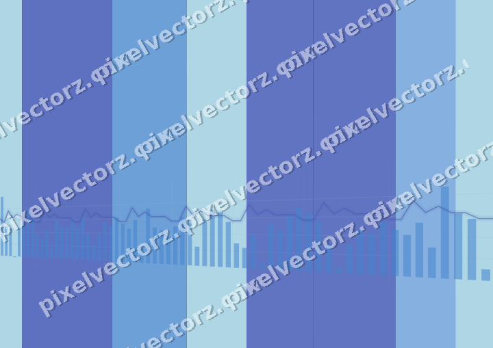 Glowing neon chart background in blue and cyan