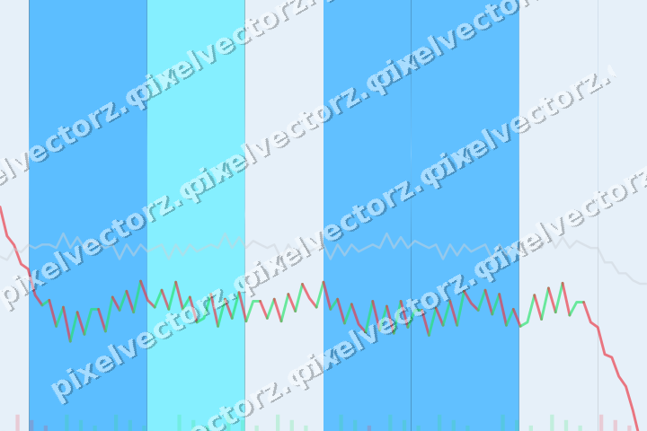 Glowing neon chart background in cyan and blue