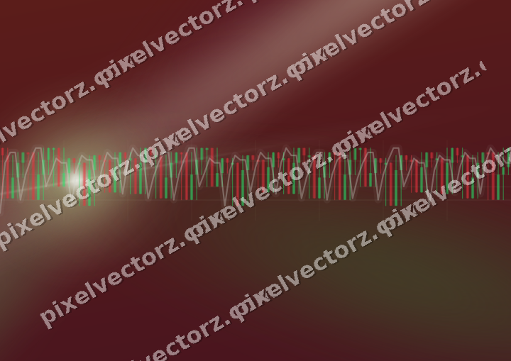 Glowing neon chart background in dark lime and dark pink