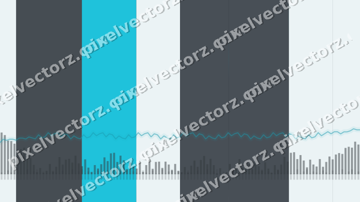Glowing neon chart background in teal and pale cyan