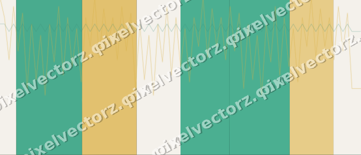 Glowing neon chart background in amber and green