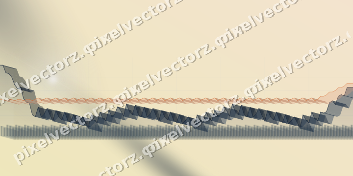 Soft pastel chart background in dark blue and orange