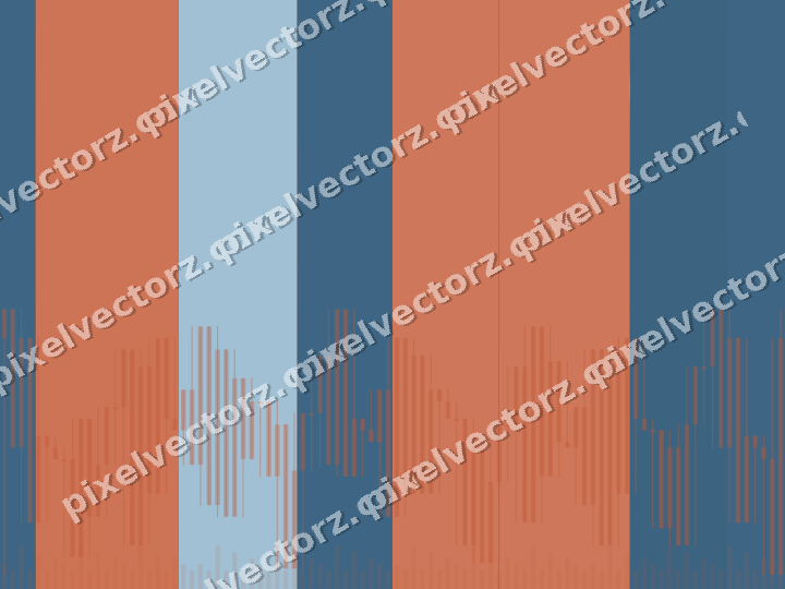 Glowing neon chart background in orange and cyan