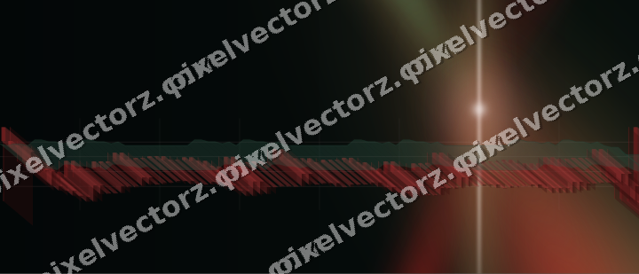 Glowing neon chart background in red and green