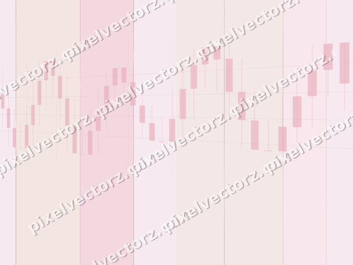 Glowing neon chart background in pink and red
