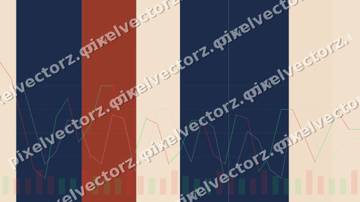 Soft pastel chart background in dark blue and red