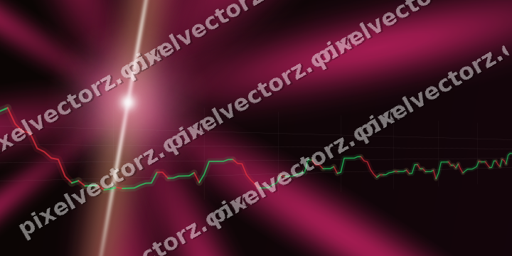 Glowing neon chart background in pink and yellow