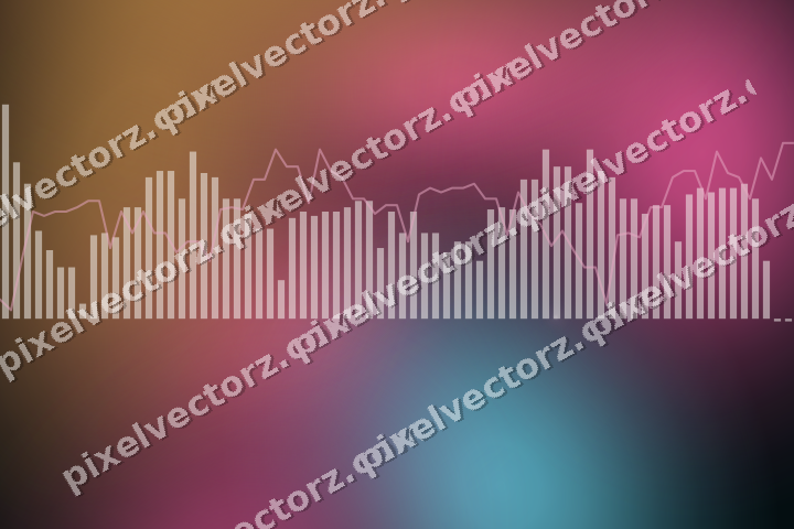 Glowing neon chart background in pink and cyan
