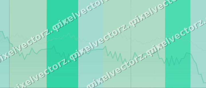 Glowing neon chart background in green and teal