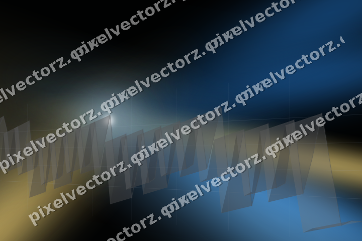 Glowing neon chart background in blue and amber