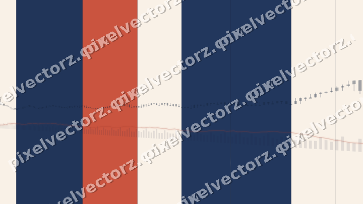 Glowing neon chart background in dark blue and red
